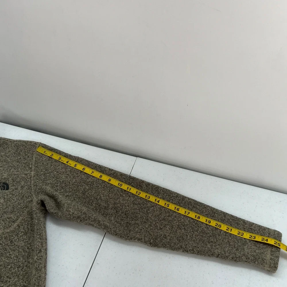 The North Face Mens Size S Gordon Lyons‎ Heather Brown 1/4 Zip Fleece Pullover